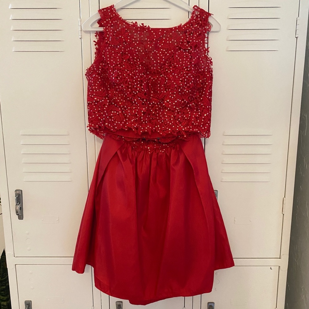 2 Piece Short Prom Dress